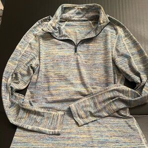 Lululemon Shirt Mens medium Multi Space Dye Surge Warm 1/4 Zip Long Sleeve